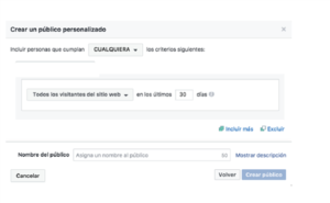 visitantes a la web publico personalizado