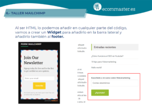 Formulario WordPress Mailchimp